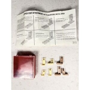 Vintage Talon Invisible Metal Zipper Foot Attachment Sewing Machine USA